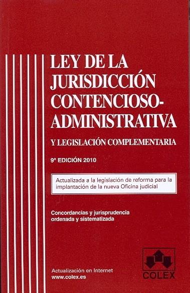 LEY DE LA JURISDICCION CONTENCIOSO- ADMINISTRATIVA Y LEGISLACION COMPLEMENTARIA. | 9788483422403 | GARBERÍ LLOBREGAT, J. / BUITRÓN RAMÍREZ, G. | Galatea Llibres | Llibreria online de Reus, Tarragona | Comprar llibres en català i castellà online