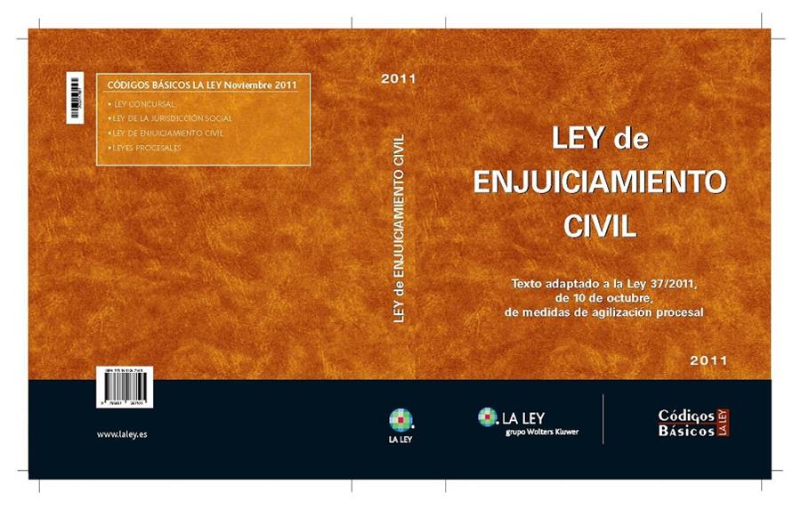 LEY ENJUICIAMIENTO CIVIL 2011 | 9788481267105 | REDACCIÓN LA LEY | Galatea Llibres | Llibreria online de Reus, Tarragona | Comprar llibres en català i castellà online