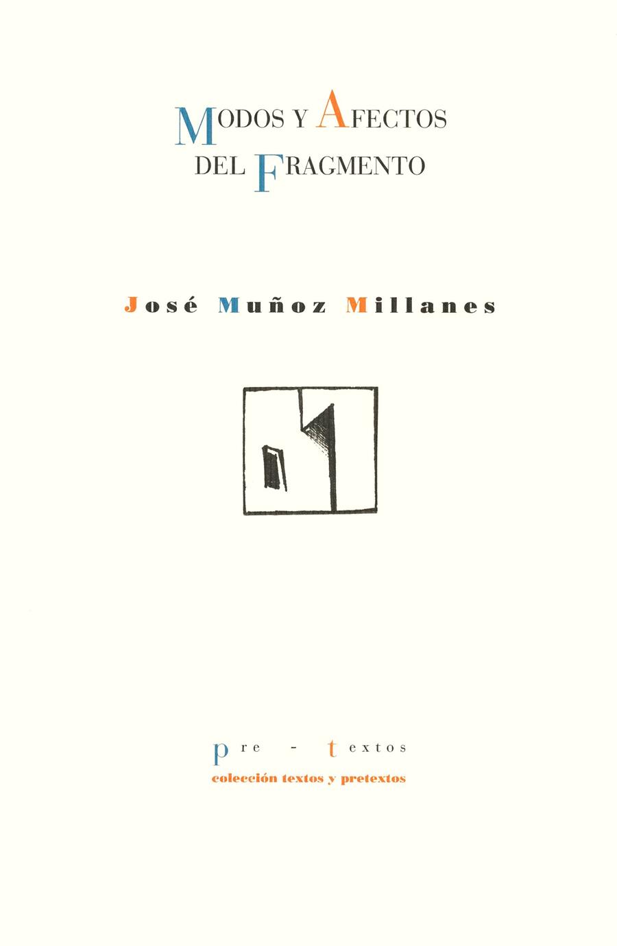 MODOS Y AFECTOS DE FRAGMENTO | 9788481911954 | MUÑOZ MILLANES,JOSE | Galatea Llibres | Librería online de Reus, Tarragona | Comprar libros en catalán y castellano online