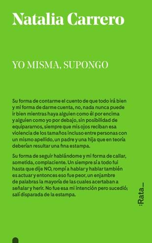 YO MISMA, SUPONGO | 9788494489112 | CARRERO, NATALIA | Galatea Llibres | Llibreria online de Reus, Tarragona | Comprar llibres en català i castellà online