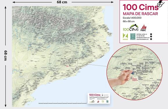 100 CIMS - MAPA DE RASCAR | 9788470111419 | Galatea Llibres | Llibreria online de Reus, Tarragona | Comprar llibres en català i castellà online