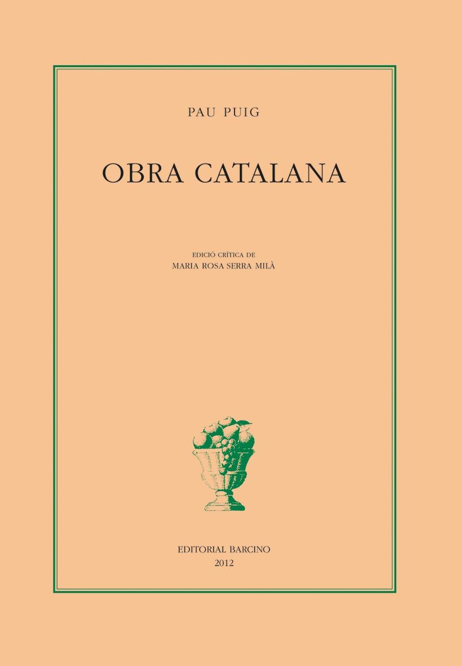 OBRA CATALANA | 9788472267671 | PUIG, PAU | Galatea Llibres | Llibreria online de Reus, Tarragona | Comprar llibres en català i castellà online