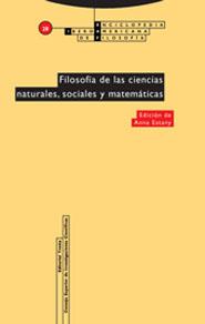 FILOSOFIA DE LAS CIENCIAS NATURALES, SOCIALES Y MATEMATICAS | 9788481647624 | ESTANY, ANNA (ED.) | Galatea Llibres | Llibreria online de Reus, Tarragona | Comprar llibres en català i castellà online