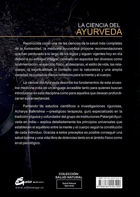 LA CIENCIA DEL AYURVEDA | 9788484456100 | BALKRISHNA, ACHARYA | Galatea Llibres | Llibreria online de Reus, Tarragona | Comprar llibres en català i castellà online