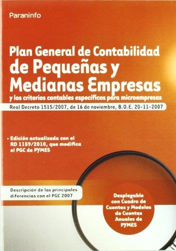 PLAN GENERAL CONTABILIDAD PEQUEÑAS Y MEDIA.EMPRE.(RD 1515/07 | 9788428333559 | Galatea Llibres | Llibreria online de Reus, Tarragona | Comprar llibres en català i castellà online