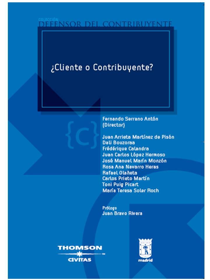 CLIENTE O CONTRIBUYENTE 1ª ED | 9788447031207 | SERRANO ANTON, FERNANDO | Galatea Llibres | Llibreria online de Reus, Tarragona | Comprar llibres en català i castellà online