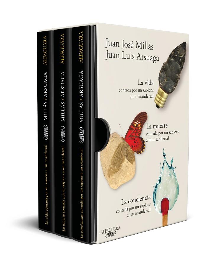 ESTUCHE LA VIDA, LA MUERTE Y LA CONCIENCIA CONTADAS POR UN SAPIENS A UN NEANDERT | 9788410299252 | MILLÁS, JUAN JOSÉ/ARSUAGA, JUAN LUIS | Galatea Llibres | Librería online de Reus, Tarragona | Comprar libros en catalán y castellano online