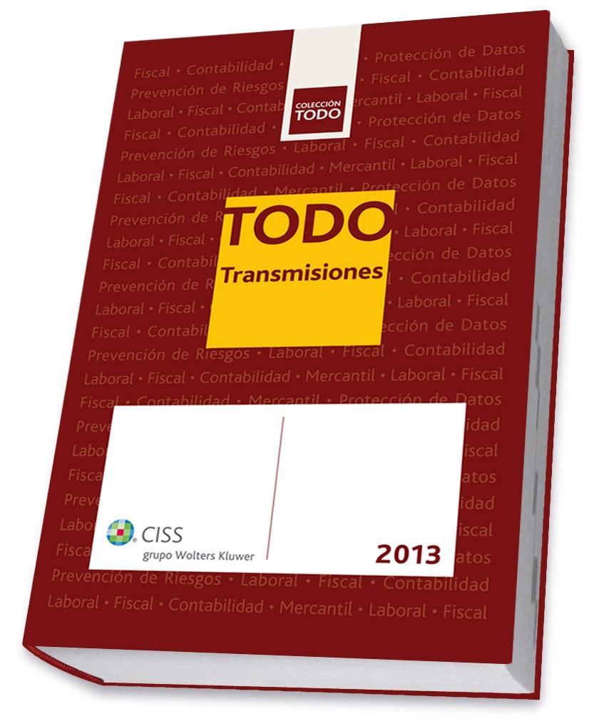 TODO TRANSMISIONES 2013 | 9788499545486 | JUÁREZ NAVARRO, JAVIER MÁXIMO | Galatea Llibres | Librería online de Reus, Tarragona | Comprar libros en catalán y castellano online