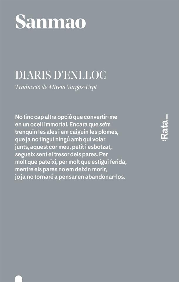DIARIS D'ENLLOC | 9788416738069 | SANMAO | Galatea Llibres | Librería online de Reus, Tarragona | Comprar libros en catalán y castellano online