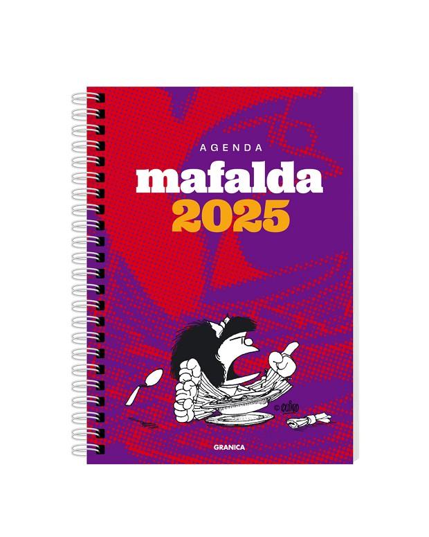 MAFALDA 2025, AGENDA PARA LA MUJER ANILLADA VIOLETA-ROJA | 9786316544391 | QUINO | Galatea Llibres | Llibreria online de Reus, Tarragona | Comprar llibres en català i castellà online