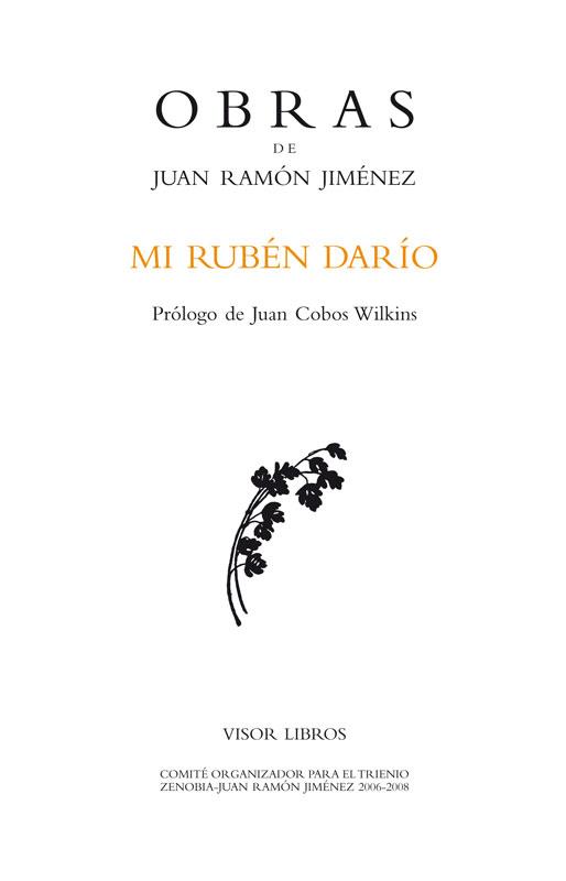 MI RUBEN DARIO O.C. JUAN RAMON JIMENEZ 46 | 9788498950830 | JIMÉNEZ, JUAN RAMÓN | Galatea Llibres | Llibreria online de Reus, Tarragona | Comprar llibres en català i castellà online