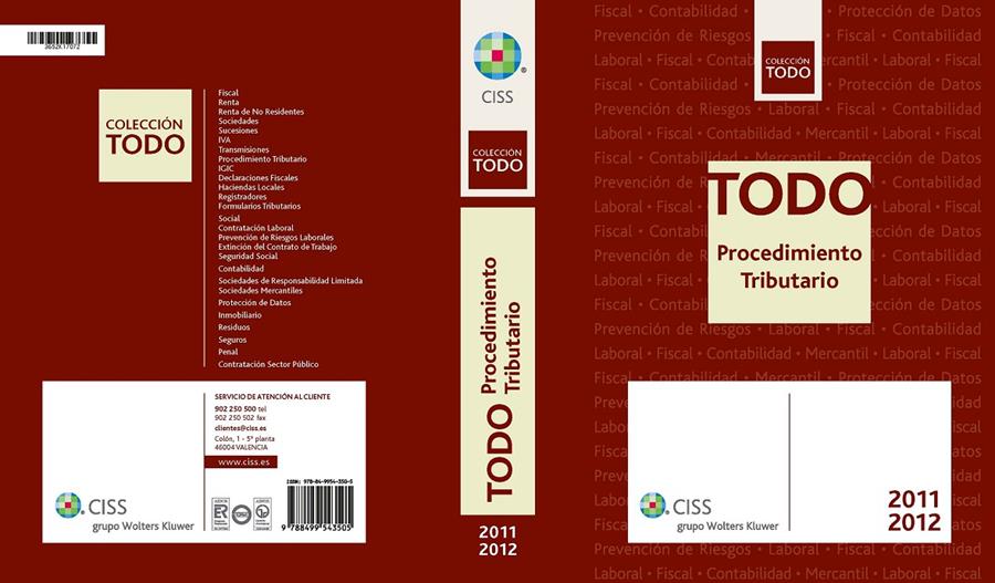 TODO PROCEDIMIENTO TRIBUTARIO 2011-2012 | 9788499543505 | PELAEZ MARTOS | Galatea Llibres | Librería online de Reus, Tarragona | Comprar libros en catalán y castellano online