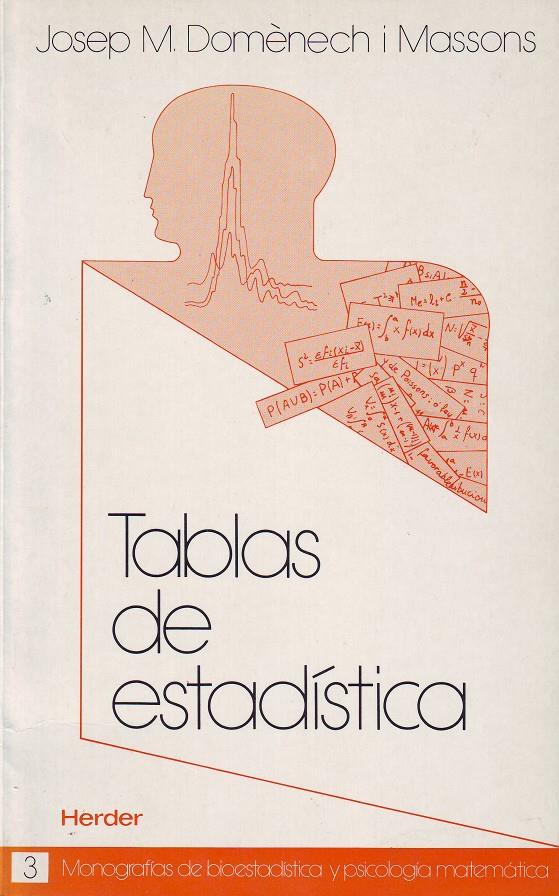 TABLAS DE ESTADISTICA | 9788425412264 | DOMENECH I MASSONS, JOSEP Mª | Galatea Llibres | Librería online de Reus, Tarragona | Comprar libros en catalán y castellano online