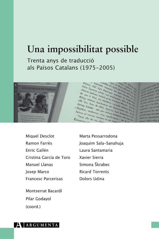 IMPOSSIBILITAT POSSIBLE, UNA | 9788492745098 | BACARDÍ, MONTSERRAT...  / SOPENA I BUIXENS, MIREIAED. LIT. / GODOYAL I NOGEL, PILARCOORD. / MESTRES  | Galatea Llibres | Librería online de Reus, Tarragona | Comprar libros en catalán y castellano online