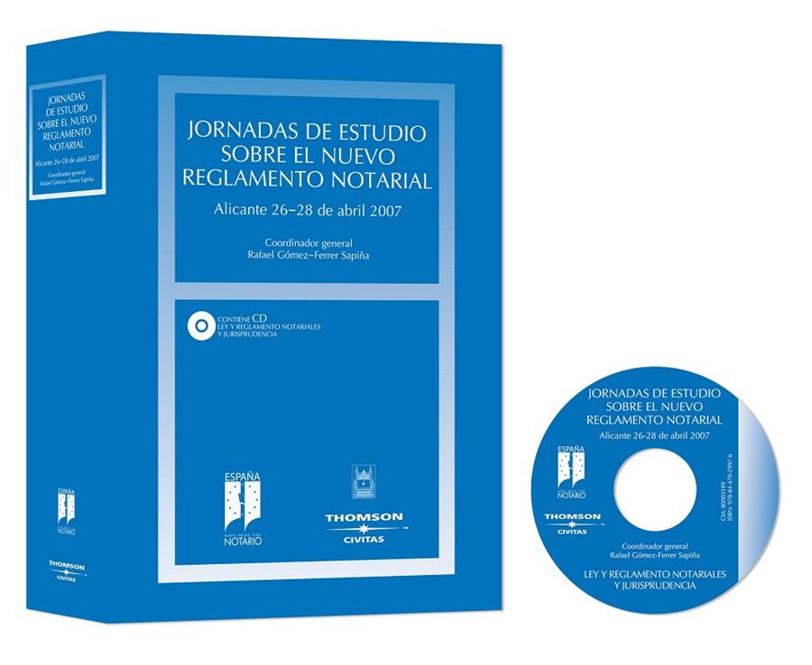 JORNADAS DE ESTUDIO SOBRE EL NUEVO REGLAMENTO NOTARIAL | 9788447029976 | GOMEZ FERRER SAPIÑA, RAFAEL | Galatea Llibres | Llibreria online de Reus, Tarragona | Comprar llibres en català i castellà online