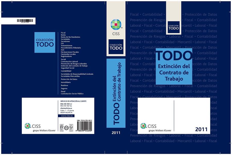 TODO EXTINCION CONTRATO TRABAJO 2011 | 9788499542690 | ALBIOL MONTESINOS, IGNACIO | Galatea Llibres | Llibreria online de Reus, Tarragona | Comprar llibres en català i castellà online