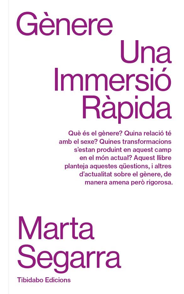 GÈNERE. UNA IMMERSIÓ RÀPIDA | 9788419683649 | SEGARRA, MARTA | Galatea Llibres | Llibreria online de Reus, Tarragona | Comprar llibres en català i castellà online