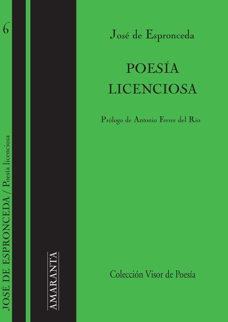 POESIA LICENCIOSA | 9788498950717 | ESPRONCEDA, JOSE DE | Galatea Llibres | Librería online de Reus, Tarragona | Comprar libros en catalán y castellano online