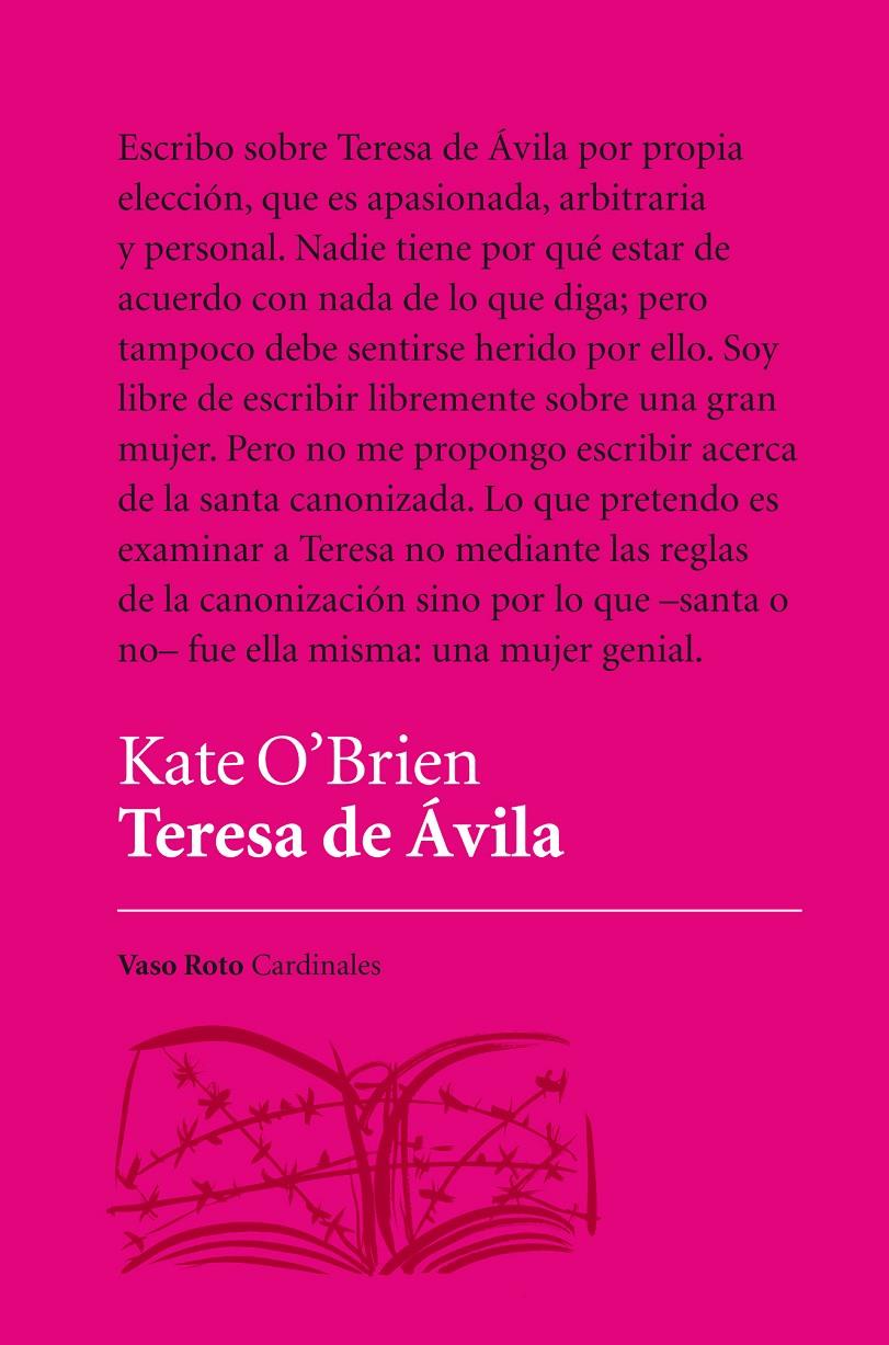 TERESA DE ÁVILA | 9788415168980 | O'BRIEN, KATE | Galatea Llibres | Librería online de Reus, Tarragona | Comprar libros en catalán y castellano online