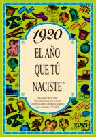 1920 EL AÑO QUE TU NACISTE | 9788488907578 | COLLADO BASCOMPTE, ROSA (1950- ) | Galatea Llibres | Llibreria online de Reus, Tarragona | Comprar llibres en català i castellà online