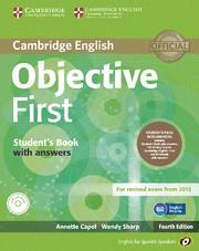 OBJECTIVE FIRST FOR SPANISH SPEAKERS. STUDENT'S BOOK WITH ANSWERS + 3CD CLASS. 4TH ED | 9788483236673 | Galatea Llibres | Llibreria online de Reus, Tarragona | Comprar llibres en català i castellà online