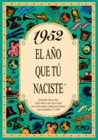 1952 EL AÑO QUE TU NACISTE | 9788488907899 | COLLADO BASCOMPTE, ROSA (1950- ) | Galatea Llibres | Llibreria online de Reus, Tarragona | Comprar llibres en català i castellà online
