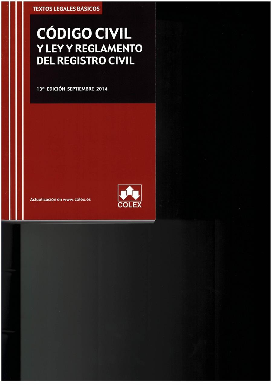 CODIGO CIVIL Y LEY Y REGLAMENTO DEL REGISTRO CIVIL | 9788483424582 | Galatea Llibres | Llibreria online de Reus, Tarragona | Comprar llibres en català i castellà online