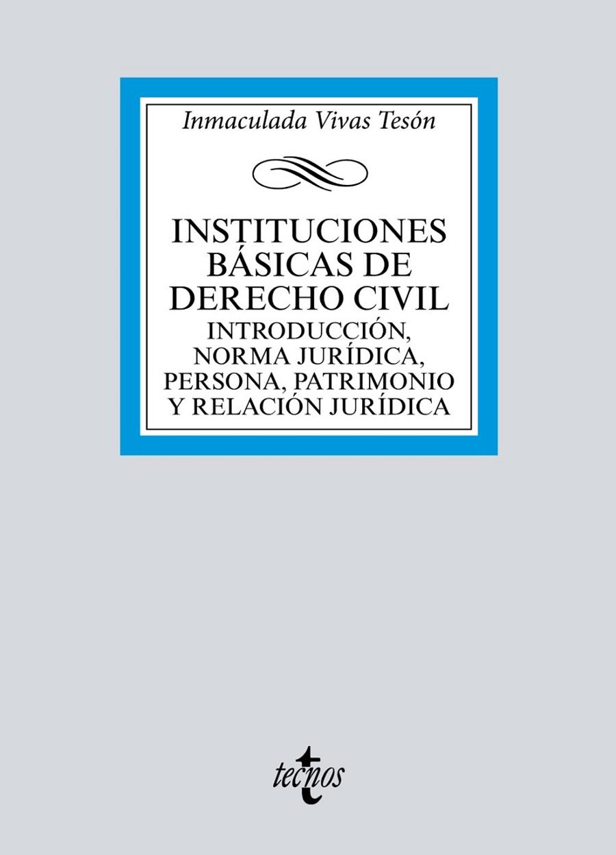 INSTITUCIONES BÁSICAS DE DERECHO CIVIL | 9788430984527 | VIVAS TESÓN, INMACULADA | Galatea Llibres | Llibreria online de Reus, Tarragona | Comprar llibres en català i castellà online