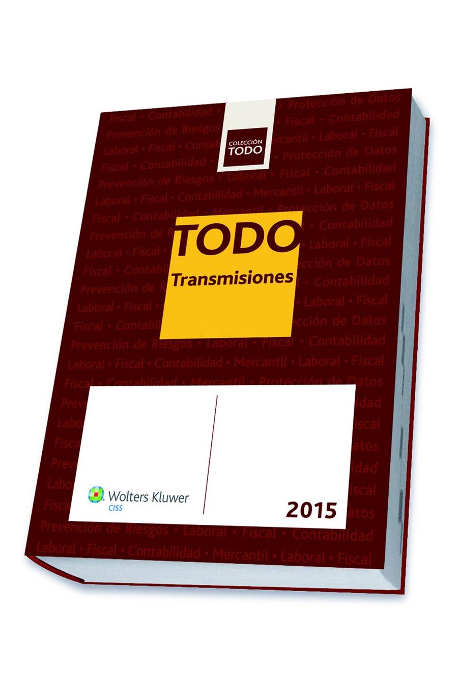 TODO TRANSMISIONES 2015 | 9788499546513 | JUÁREZ NAVARRO, JAVIER MÁXIMO | Galatea Llibres | Librería online de Reus, Tarragona | Comprar libros en catalán y castellano online