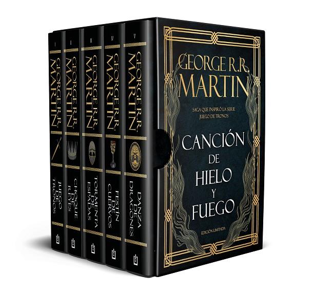 CANCIÓN DE HIELO Y FUEGO. ESTUCHE 5 VOLS JUEGO DE TRONOS | 9788466378536 | MARTIN, GEORGE R.R. | Galatea Llibres | Llibreria online de Reus, Tarragona | Comprar llibres en català i castellà online