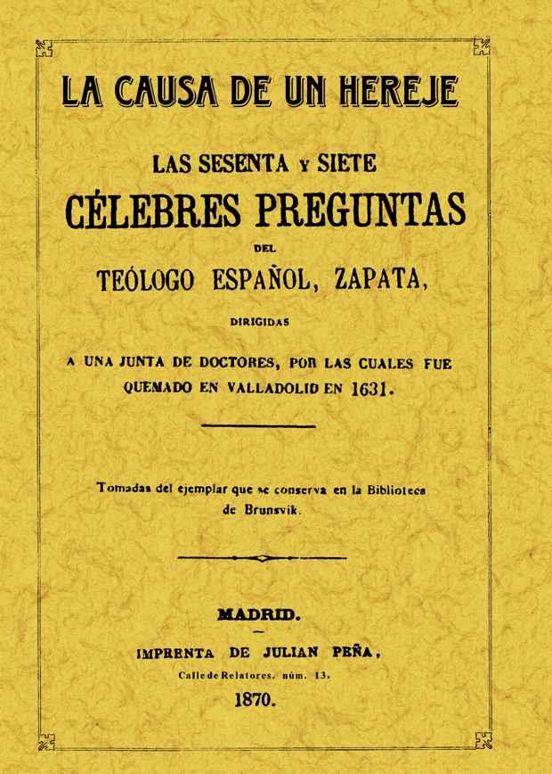 SESENTA Y SIETE PREGUNTAS CELEBRES DEL TEOLOGO ESPAÑOL ZAPAT | 9788495636416 | Galatea Llibres | Llibreria online de Reus, Tarragona | Comprar llibres en català i castellà online