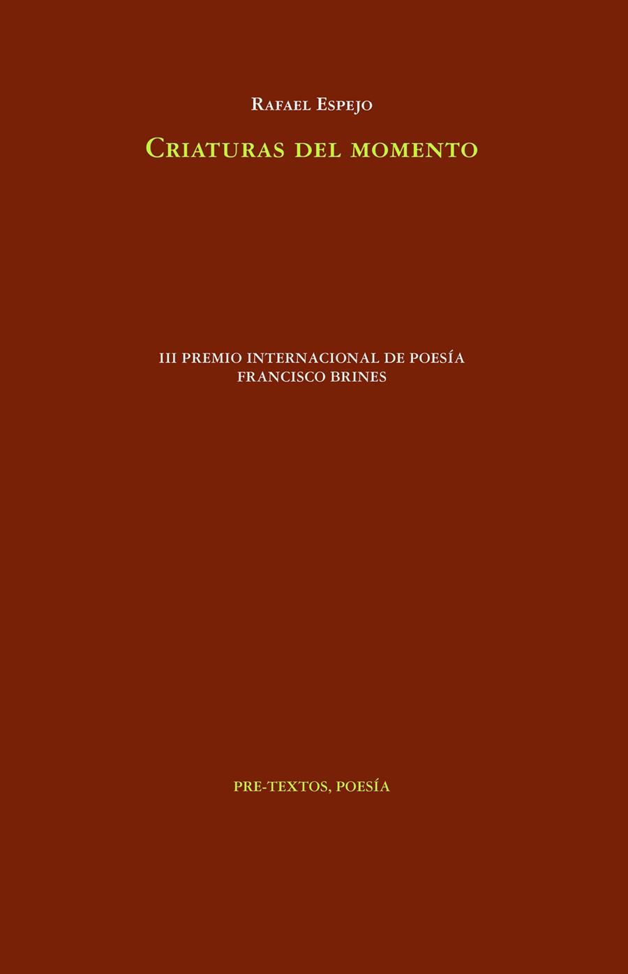 CRIATURAS DEL MOMENTO | 9788419633583 | ESPEJO, RAFAEL | Galatea Llibres | Llibreria online de Reus, Tarragona | Comprar llibres en català i castellà online