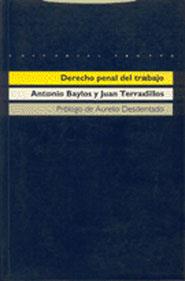 DERECHO PENAL DEL TRABAJO | 9788481642056 | BAYLOS,ANTONIO | Galatea Llibres | Llibreria online de Reus, Tarragona | Comprar llibres en català i castellà online