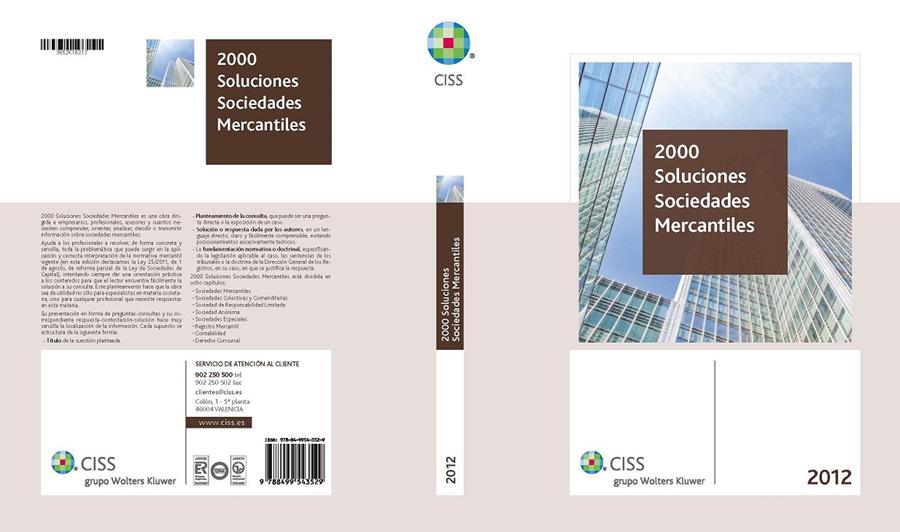 2000 SOLUCIONES SOCIEDADES MERCANTILES 2012 | 9788499543529 | IRIARTE IBARGUEN, MIREN AINOA/SERVICIO DE PUBLICACIONES DE CISS | Galatea Llibres | Llibreria online de Reus, Tarragona | Comprar llibres en català i castellà online