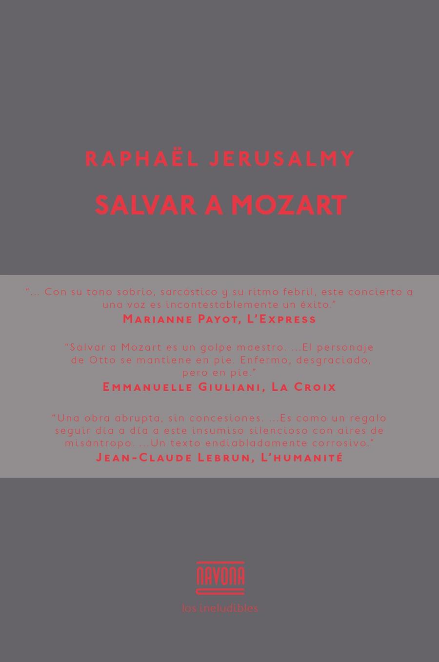 SALVAR A MOZART | 9788416259113 | JERUSALM, RAPHAËL | Galatea Llibres | Librería online de Reus, Tarragona | Comprar libros en catalán y castellano online