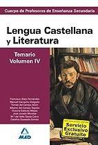 LENGUA CASTELLANA Y LITERATURA TEMARIO VOL.4 PROF. SECUNDARIA | 9788466583510 | AA.VV. | Galatea Llibres | Llibreria online de Reus, Tarragona | Comprar llibres en català i castellà online