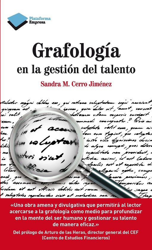 GRAFOLOGÍA EN LA GESTIÓN DEL TALENTO | 9788415750734 | CERRO JIMÉNEZ, SANDRA Mª | Galatea Llibres | Librería online de Reus, Tarragona | Comprar libros en catalán y castellano online