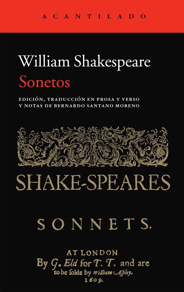 SONETOS | 9788415689324 | SHAKESPEARE, WILLIAM | Galatea Llibres | Librería online de Reus, Tarragona | Comprar libros en catalán y castellano online