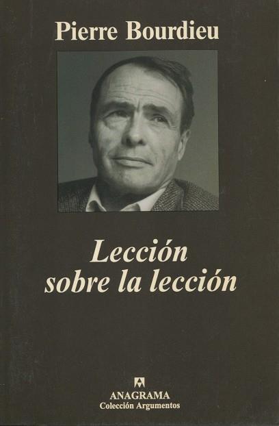 LECCION SOBRE LA LECCION | 9788433961754 | BOURDIEU, PIERRE | Galatea Llibres | Llibreria online de Reus, Tarragona | Comprar llibres en català i castellà online