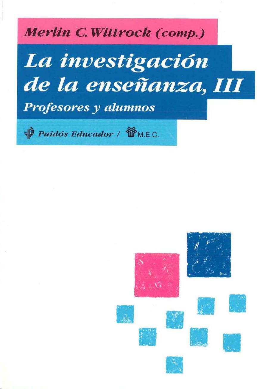 INVESTIGACION DE LA ENSEÑANZA III, LA | 9788475095196 | MERLIN C.WITTROCK | Galatea Llibres | Llibreria online de Reus, Tarragona | Comprar llibres en català i castellà online