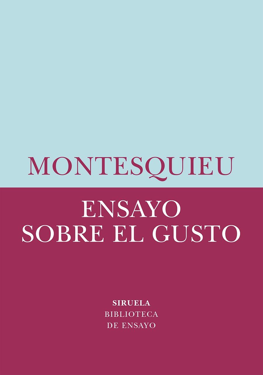 ENSAYO SOBRE EL GUSTO | 9788419942203 | MONTESQUIEU | Galatea Llibres | Llibreria online de Reus, Tarragona | Comprar llibres en català i castellà online