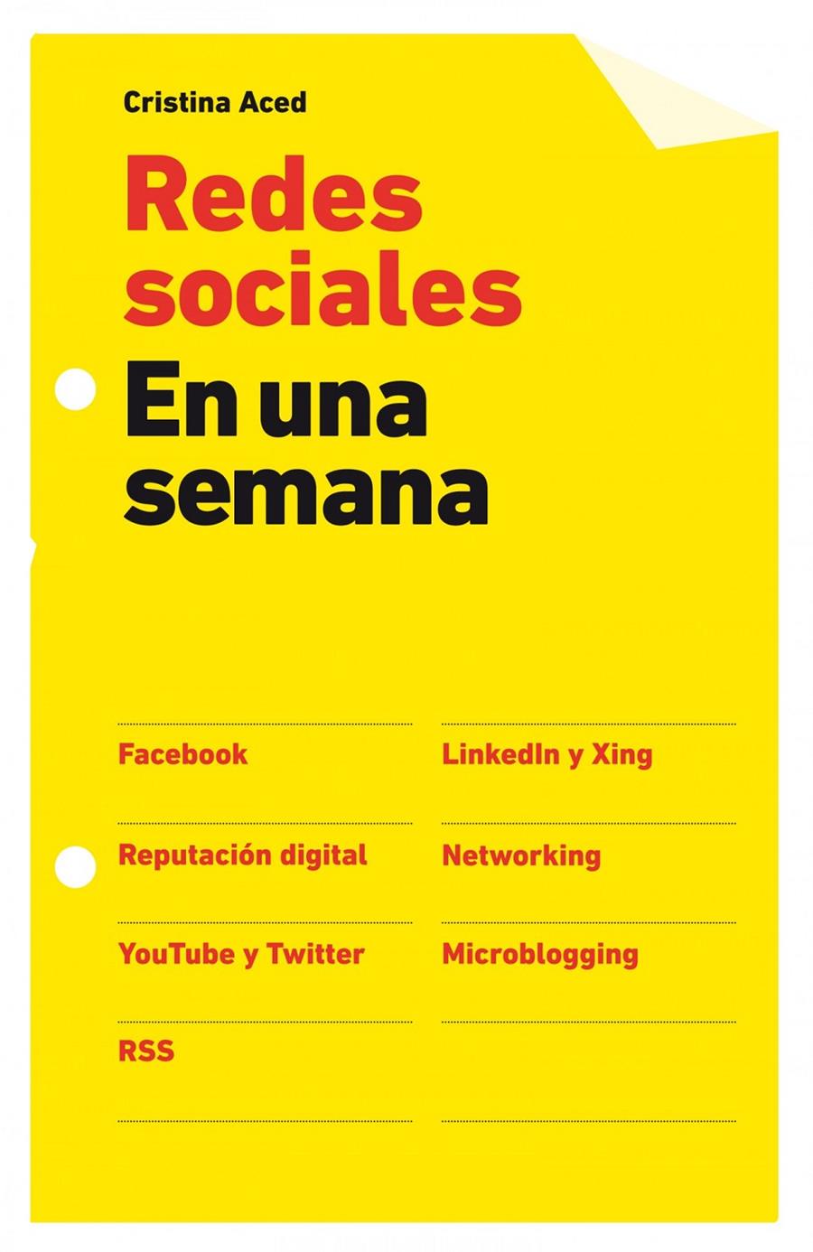 REDES SOCIALES EN UNA SEMANA | 9788498750584 | ACED, CRISTINA | Galatea Llibres | Llibreria online de Reus, Tarragona | Comprar llibres en català i castellà online