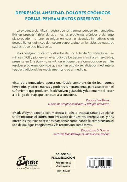 ESTE DOLOR NO ES MíO | 9788484456810 | WOLYNN, MARK | Galatea Llibres | Llibreria online de Reus, Tarragona | Comprar llibres en català i castellà online