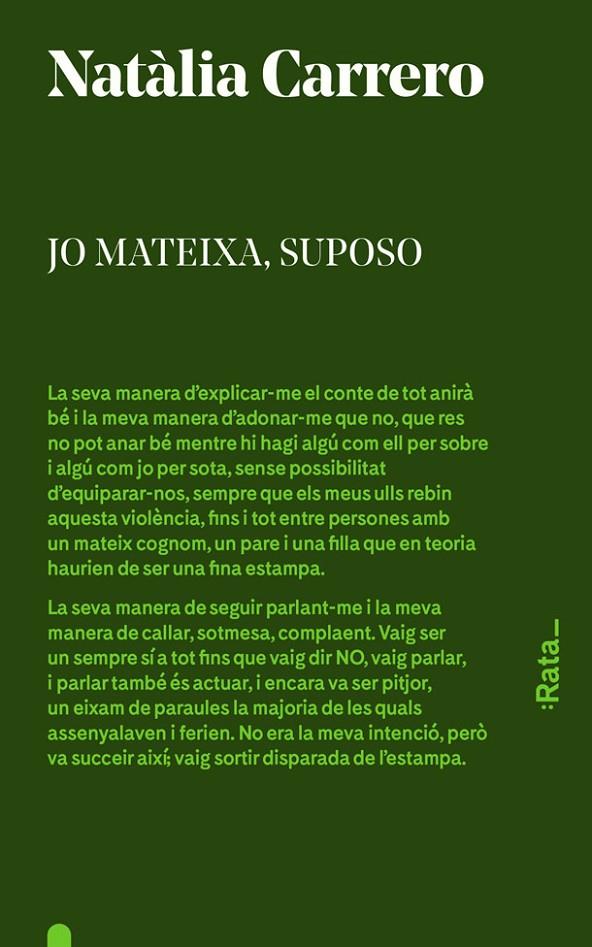 JO MATEIXA, SUPOSO | 9788494489105 | CARRERO, NATALIA | Galatea Llibres | Llibreria online de Reus, Tarragona | Comprar llibres en català i castellà online