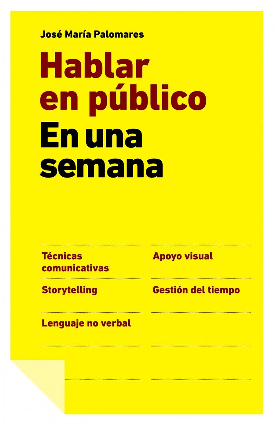 HABLAR EN PUBLICO EN UNA SEMANA | 9788498751512 | PALOMARES FERNANDEZ, JOSE Mº | Galatea Llibres | Llibreria online de Reus, Tarragona | Comprar llibres en català i castellà online