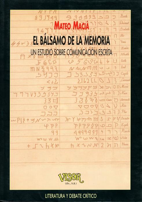 BALSAMO DE LA MEMORIA, EL. UN ESTUDIO SOBRE COMUNICACION ESC | 9788477747277 | MACIA, MATEO | Galatea Llibres | Llibreria online de Reus, Tarragona | Comprar llibres en català i castellà online