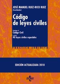 CÓDIGO DE LEYES CIVILES | 9788430951741 | RUIZ-RICO RUIZ, JOSÉ MANUEL/MORENO-TORRES HERRERA, MARÍA LUISA/ARIAS DÍAZ, MARÍA DOLORES/Y OTROS | Galatea Llibres | Librería online de Reus, Tarragona | Comprar libros en catalán y castellano online