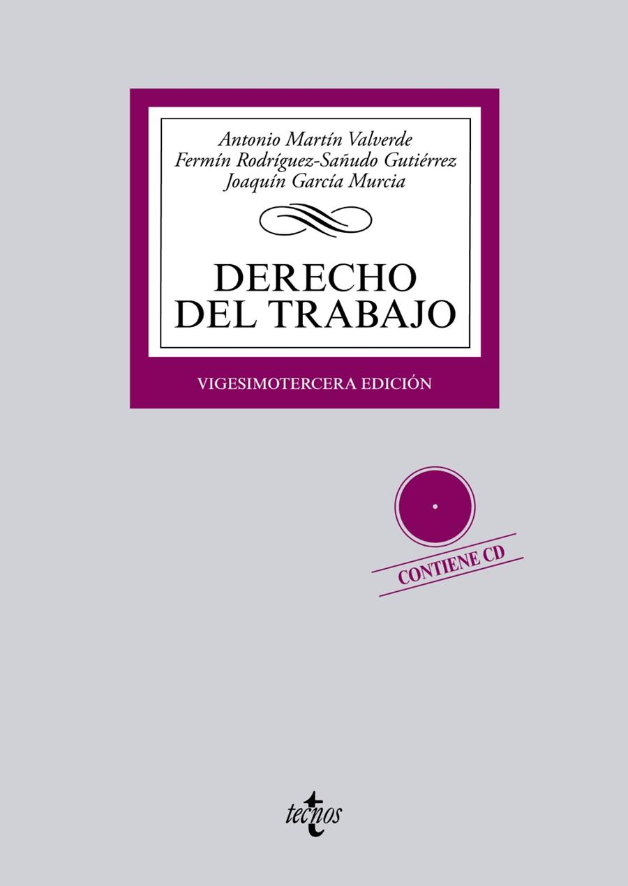 DERECHO DEL TRABAJO | 9788430963157 | MARTÍN VALVERDE, ANTONIO/RODRÍGUEZ-SAÑUDO GUTIÉRREZ, FERMÍN/GARCÍA MURCIA, JOAQUÍN | Galatea Llibres | Llibreria online de Reus, Tarragona | Comprar llibres en català i castellà online