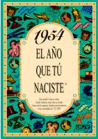 1954 EL AÑO QUE TU NACISTE | 9788488907912 | COLLADO BASCOMPTE, ROSA (1950- ) | Galatea Llibres | Llibreria online de Reus, Tarragona | Comprar llibres en català i castellà online