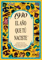 1940 EL AÑO QUE TU NACISTE | 9788488907776 | COLLADO BASCOMPTE, ROSA (1950- ) | Galatea Llibres | Llibreria online de Reus, Tarragona | Comprar llibres en català i castellà online